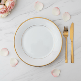 Ascot White Porcelain Meat Plate with Golden Rim — 9 Inch - Al Kabayel Discount CentreAscot White Porcelain Meat Plate with Golden Rim — 9 InchPlatesASCOTAl Kabayel Discount Centre