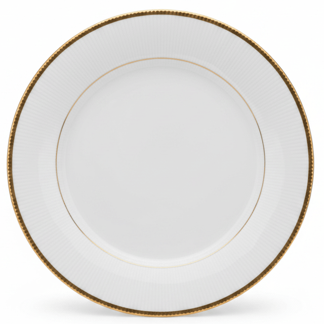 Ascot White Porcelain Meat Plate with Golden Rim — 9 Inch - Al Kabayel Discount CentreAscot White Porcelain Meat Plate with Golden Rim — 9 InchPlatesASCOTAl Kabayel Discount Centre