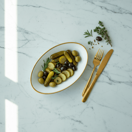 Ascot White Porcelain Pickle Dish with Golden Rim | 7.5 Inch | Premium Servingware - Al Kabayel Discount CentreAscot White Porcelain Pickle Dish with Golden Rim | 7.5 Inch | Premium ServingwareBowlsASCOTAl Kabayel Discount Centre