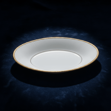 Ascot White Porcelain Pickle Dish with Golden Rim | 7.5 Inch | Premium Servingware - Al Kabayel Discount CentreAscot White Porcelain Pickle Dish with Golden Rim | 7.5 Inch | Premium ServingwareBowlsASCOTAl Kabayel Discount Centre