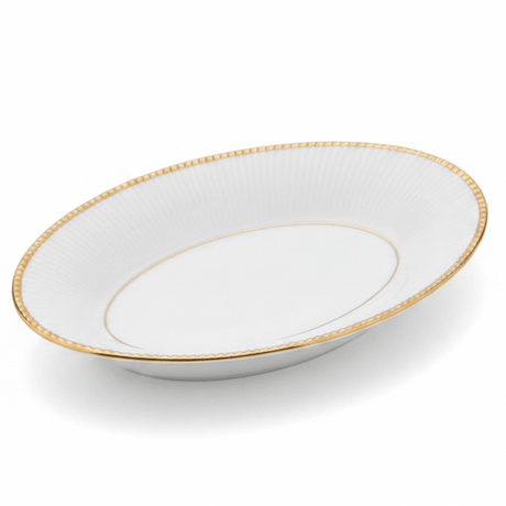 Ascot White Porcelain Pickle Dish with Golden Rim | 7.5 Inch | Premium Servingware - Al Kabayel Discount CentreAscot White Porcelain Pickle Dish with Golden Rim | 7.5 Inch | Premium ServingwareBowlsASCOTAl Kabayel Discount Centre