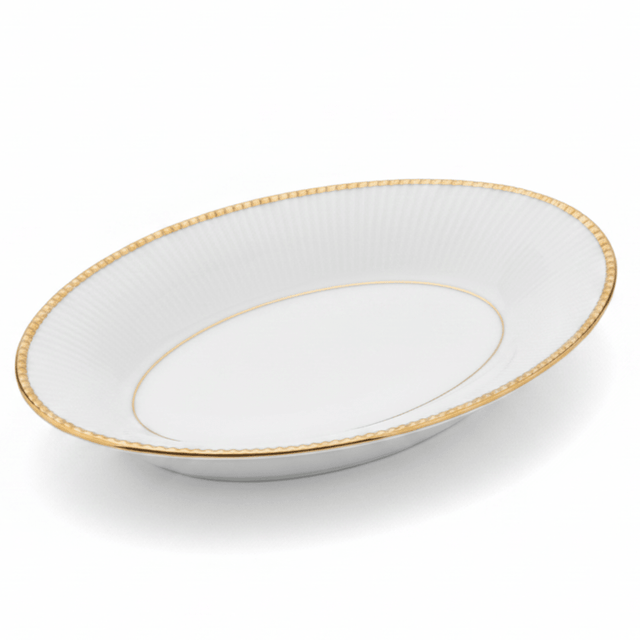 Ascot White Porcelain Pickle Dish with Golden Rim | 7.5 Inch | Premium Servingware - Al Kabayel Discount CentreAscot White Porcelain Pickle Dish with Golden Rim | 7.5 Inch | Premium ServingwareBowlsASCOTAl Kabayel Discount Centre