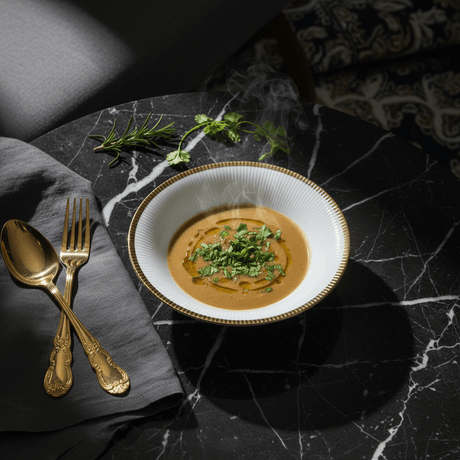 Ascot White Porcelain Soup Bowl with Gold Rim | 5 Inch - Al Kabayel Discount CentreAscot White Porcelain Soup Bowl with Gold Rim | 5 InchBowlsASCOTAl Kabayel Discount Centre