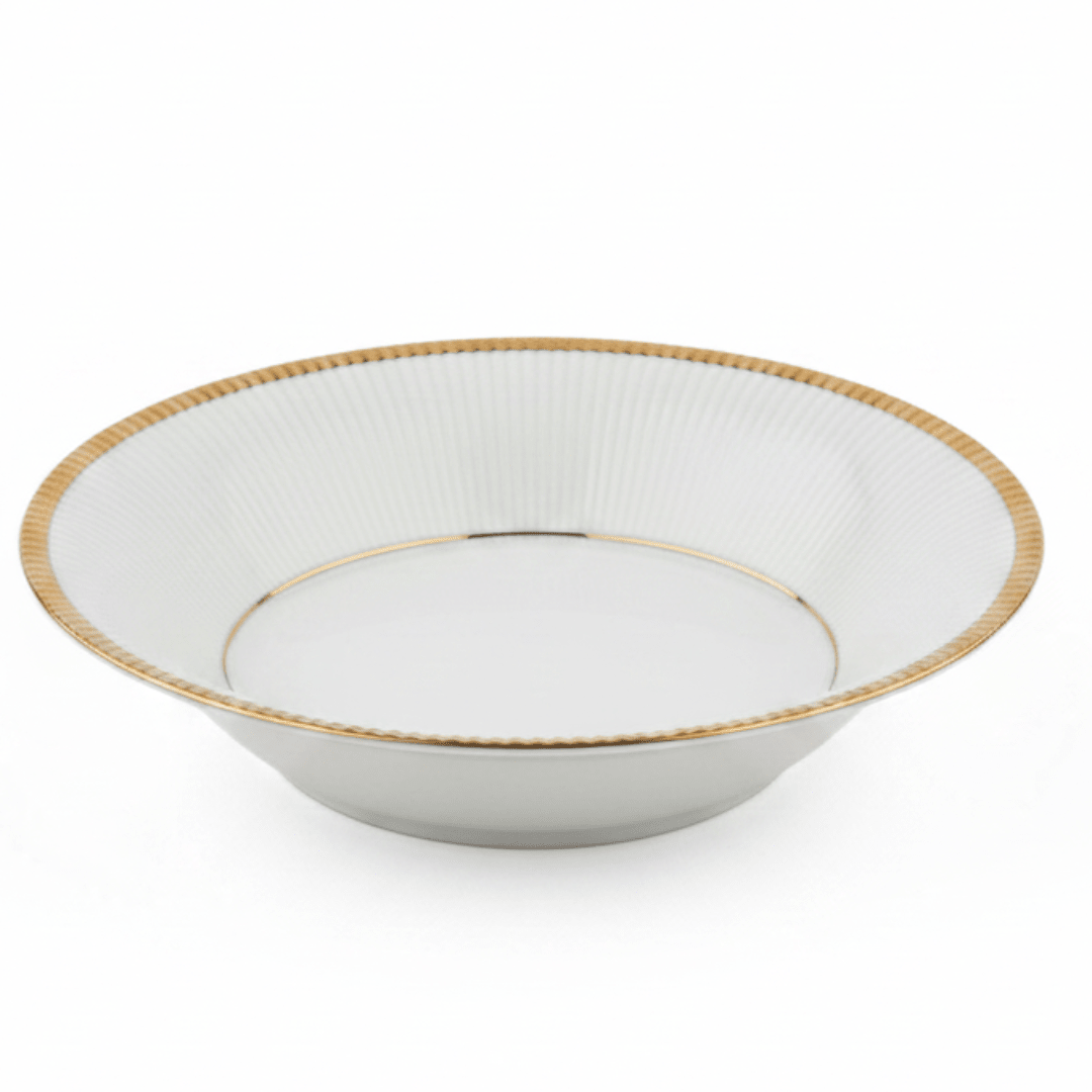 Ascot White Porcelain Soup Bowl with Gold Rim | 5 Inch - Al Kabayel Discount CentreAscot White Porcelain Soup Bowl with Gold Rim | 5 InchBowlsASCOTAl Kabayel Discount Centre