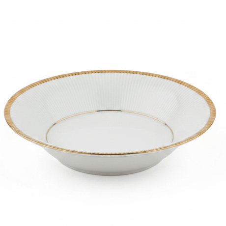 Ascot White Porcelain Soup Bowl with Gold Rim | 5 Inch - Al Kabayel Discount CentreAscot White Porcelain Soup Bowl with Gold Rim | 5 InchBowlsASCOTAl Kabayel Discount Centre
