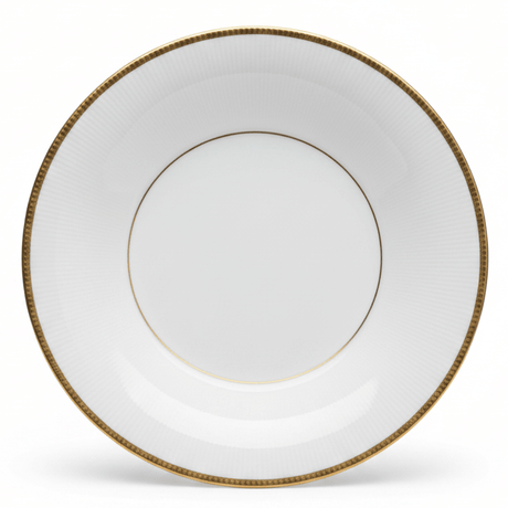 Ascot White Porcelain Soup Plate with Gold Rim — 9 Inch - Al Kabayel Discount CentreAscot White Porcelain Soup Plate with Gold Rim — 9 InchPlatesASCOTAl Kabayel Discount Centre