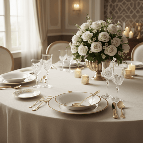 Ascot White Porcelain Soup Plate with Gold Rim — 9 Inch - Al Kabayel Discount CentreAscot White Porcelain Soup Plate with Gold Rim — 9 InchPlatesASCOTAl Kabayel Discount Centre