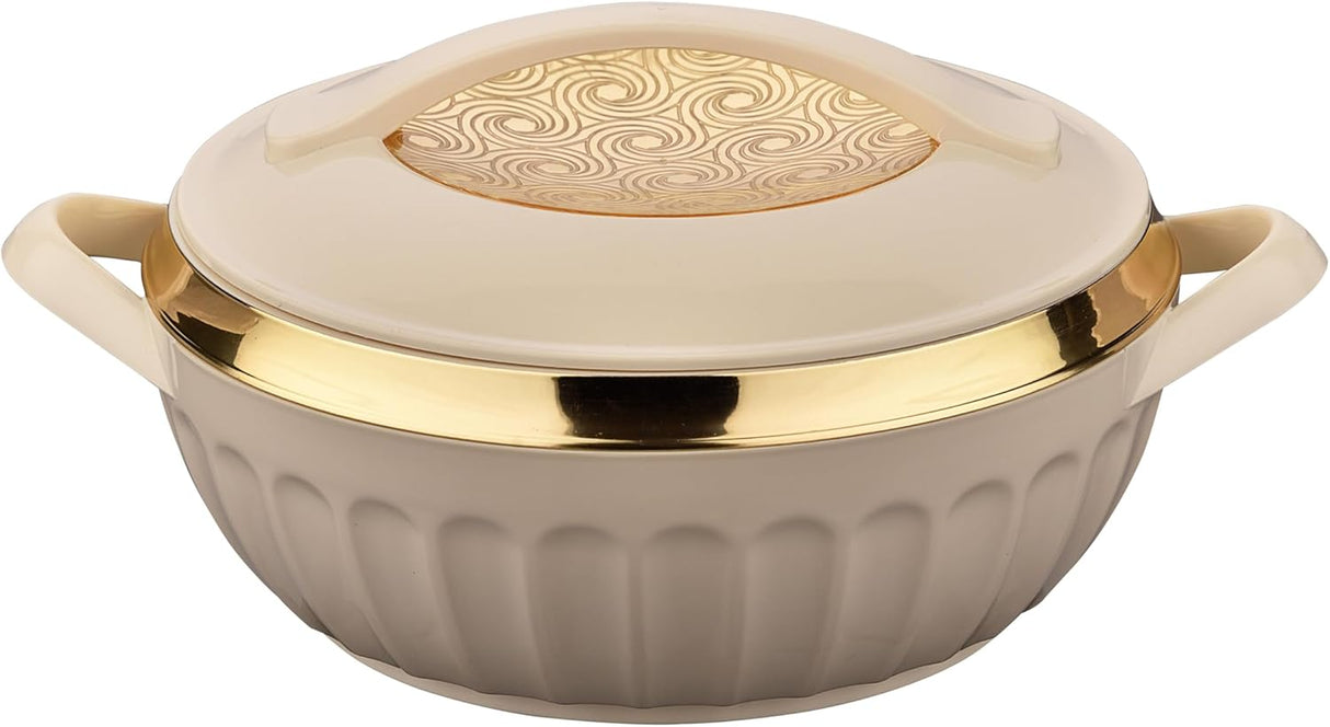 ASIAN Dignity Insulated Casserole 3500ml, Stainless Steel Lid and Bowl, Beige - Al Kabayel Discount CentreASIAN Dignity Insulated Casserole 3500ml, Stainless Steel Lid and Bowl, BeigeCasseroles & Stock PotsASIANAl Kabayel Discount Centre