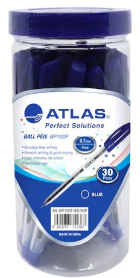 ATLAS 30pcs Ball Point Pen 0.7mm Fine, Blue - Al Kabayel Discount CentreATLAS 30pcs Ball Point Pen 0.7mm Fine, BluePens, Pencils & MarkersATLASAl Kabayel Discount Centre