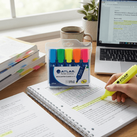 Atlas Highlighter Classic MH20Y – 5 Pcs Set - Al Kabayel Discount CentreAtlas Highlighter Classic MH20Y – 5 Pcs SetHighlighterATLASAl Kabayel Discount Centre