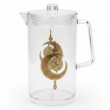 Aurora Luxe Clear Acrylic Water & Juice Jug with Metallic Gold Decorative Print – 2 Litre Capacity - Al Kabayel Discount CentreAurora Luxe Clear Acrylic Water & Juice Jug with Metallic Gold Decorative Print – 2 Litre CapacityJugsAKDCAl Kabayel Discount Centre