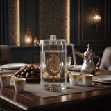 Aurora Luxe Clear Acrylic Water & Juice Jug with Metallic Gold Decorative Print – 2 Litre Capacity - Al Kabayel Discount CentreAurora Luxe Clear Acrylic Water & Juice Jug with Metallic Gold Decorative Print – 2 Litre CapacityJugsAKDCAl Kabayel Discount Centre