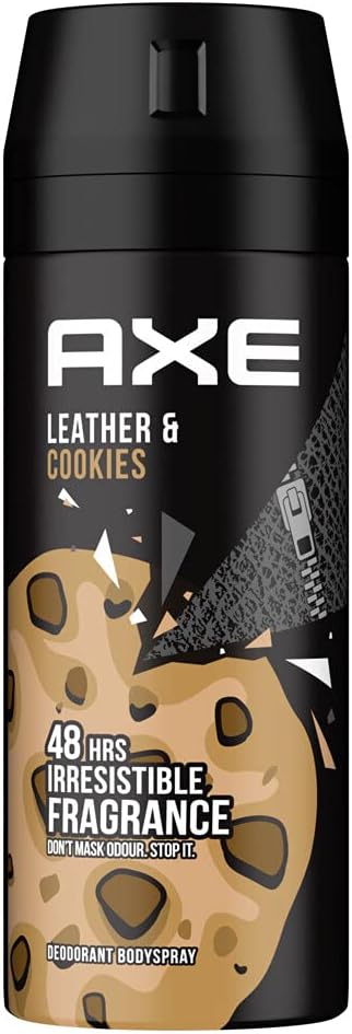 AXE Body Spray Deodorant for Men Long Lasting Odour Protection, Leather & Cookies, for 48 hours Irresistible Fragrance - 150ML - Al Kabayel Discount CentreAXE Body Spray Deodorant for Men Long Lasting Odour Protection, Leather & Cookies, for 48 hours Irresistible Fragrance - 150MLFragrancesAXEAl Kabayel Discount Centre