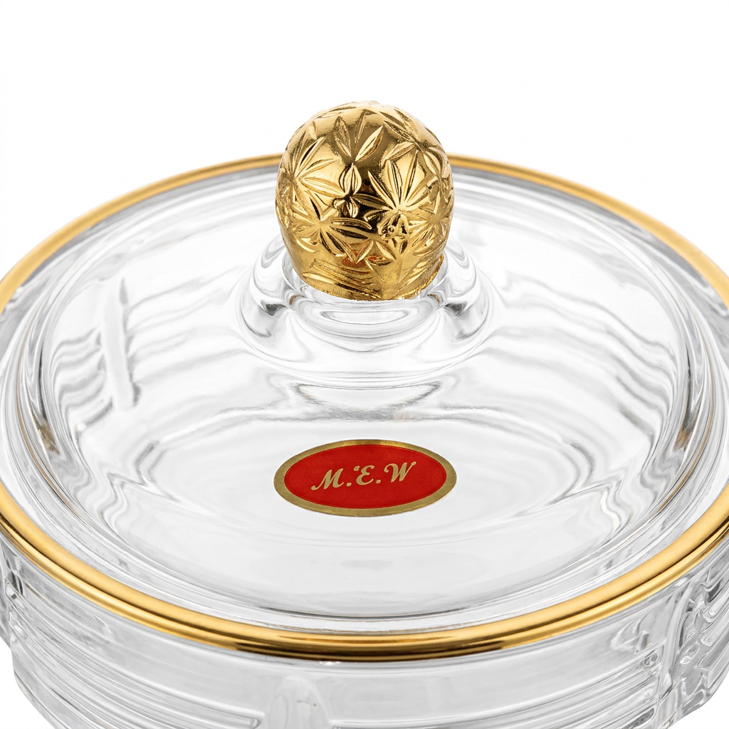 M.E.W Glass Sugar Pot with Lid - 12cm