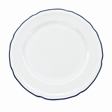 Luhpar Ceramic Dinner Plate White with Blue Rim - 26.8 cm