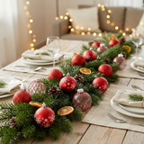 Plastic Christmas Décor Balls 24-Piece Set Red - 6cm