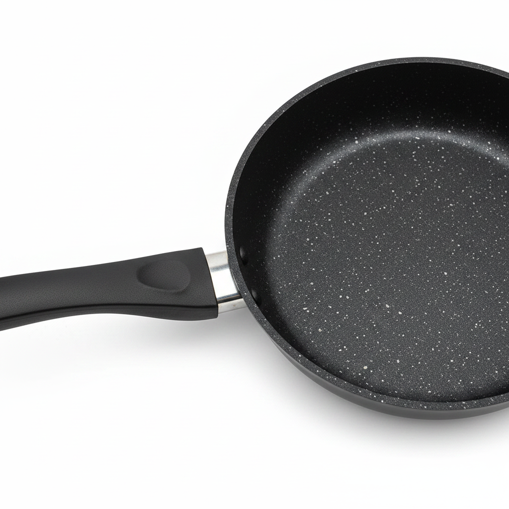 Royalford GoldenChef Granite-Coated Die-Cast Fry Pan Black - 28cm