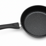 Royalford GoldenChef Granite-Coated Die-Cast Fry Pan Black - 28cm