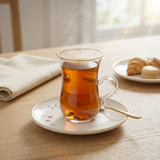 ABL Ceramic & Glass Cup and Saucer 12 Piece Set - 120ml