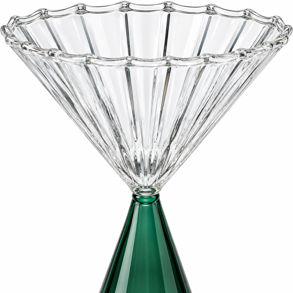 Reversible Clear & Emerald Green Cocktail Glass – 150ml