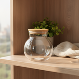 Glass Jar with Natural Bamboo Lid - 350ml