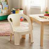 Cradle Plastic Kids Chair with Armrests Ivory - 36×30cm