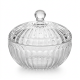 Deli Glass Sugar Pot with Decorative Lid – 8×10cm