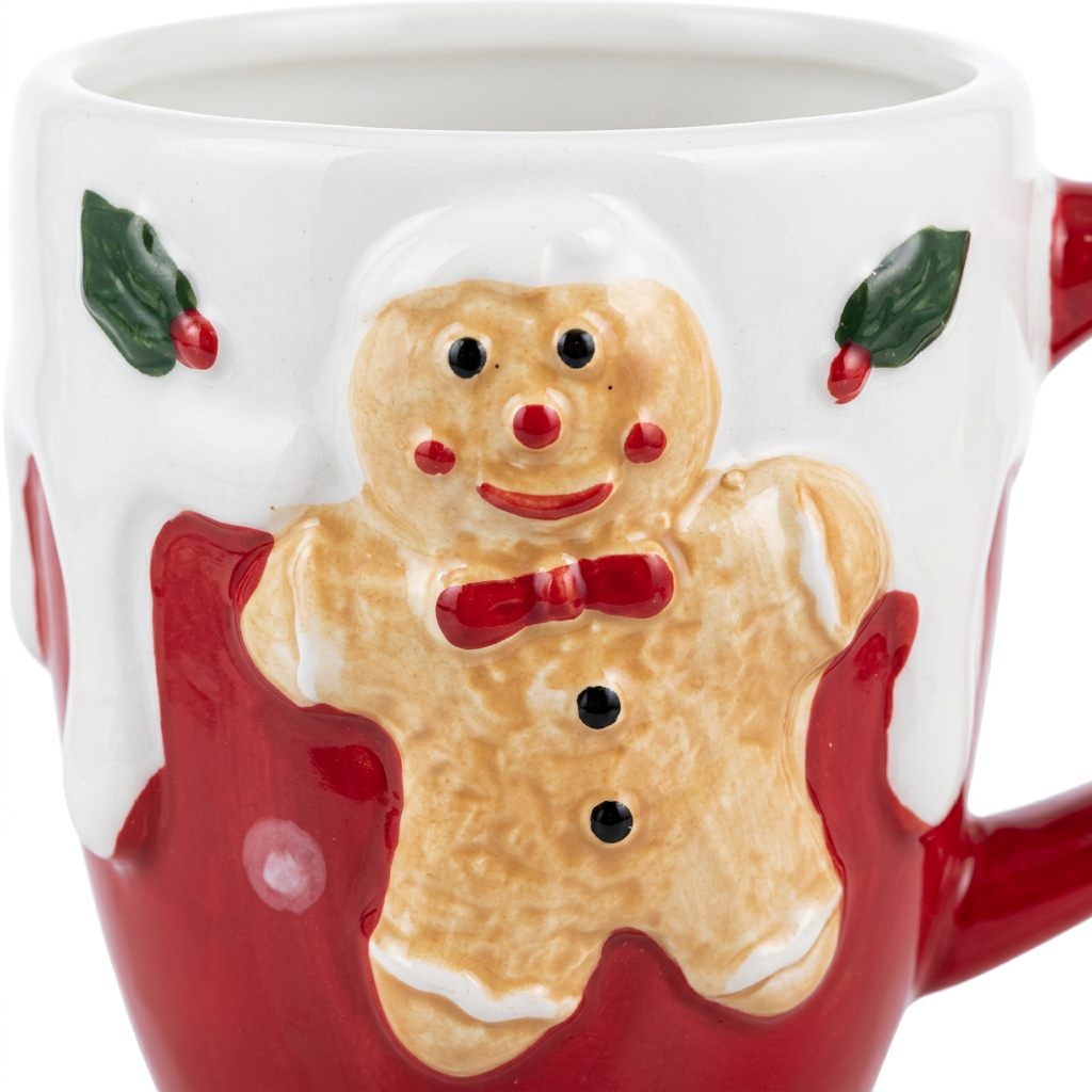 Ceramic Christmas Gingerbread Man Mug - 300ml