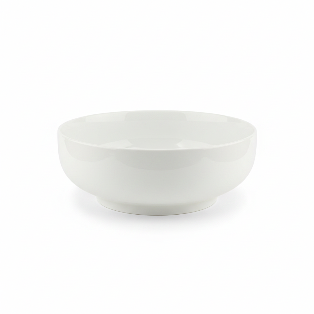 White Ceramic Serving Bowl - 10.5 Inch