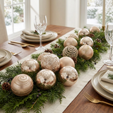 Plastic Christmas Décor Balls 24 Piece Set Champagne gold - 8cm