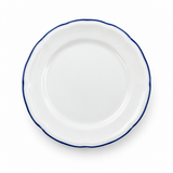 Luhpar Ceramic Dessert Plate White with Blue Rim - 20.8cm