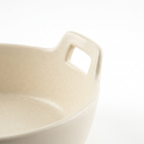 Ceramic Bowl with Two Handles Cream – 23cm