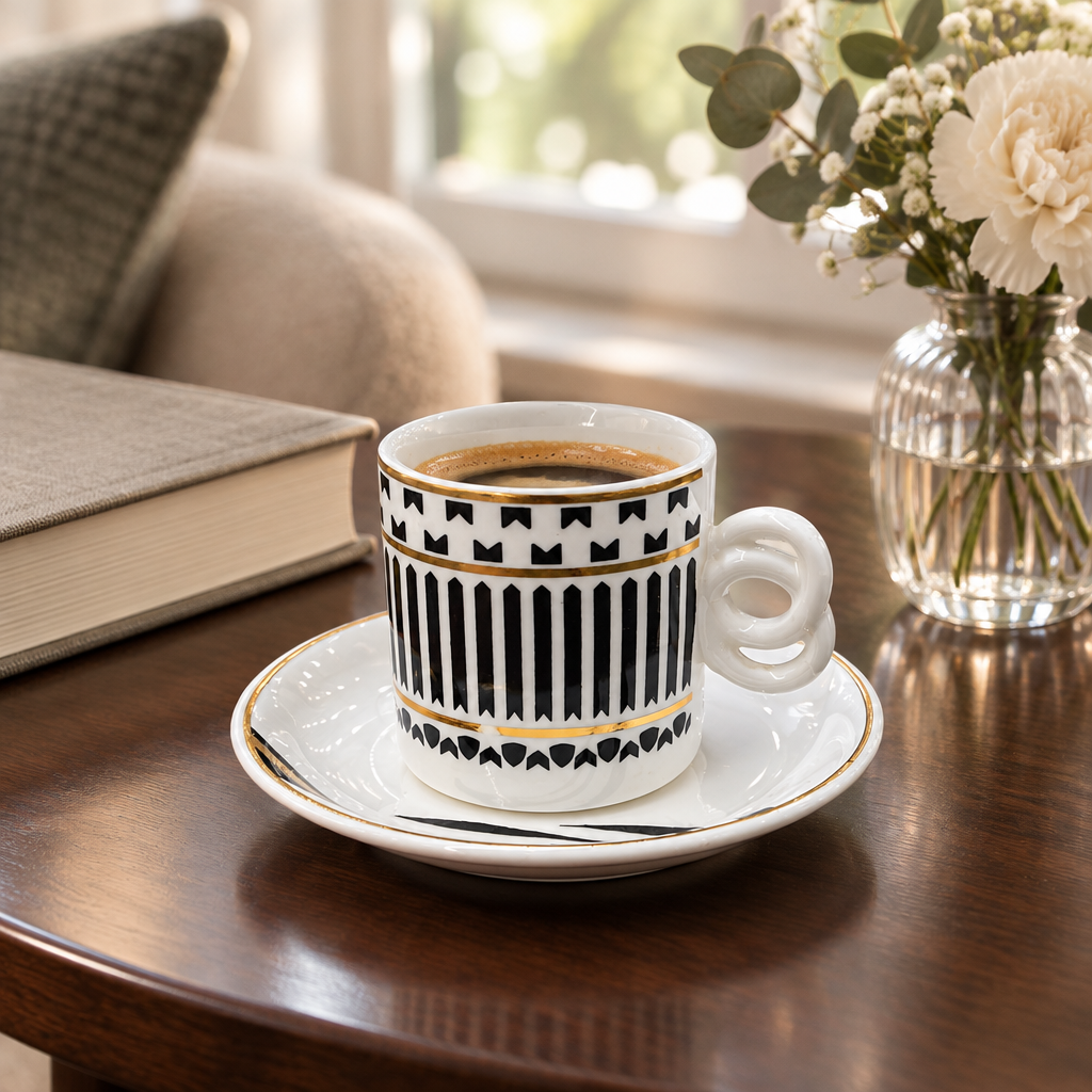 Luxehome Cup and Saucer Set - 160ml