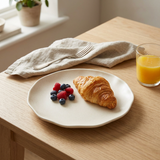 Ceramic Plate with Wavy Rim Cream – 22cm