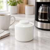 Porceletta Porcelain Sugar Pot with Lid White - 350ml
