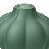 Ribbed Design Glass Vase Green - 10cm