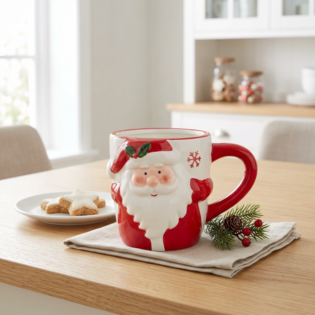 Ceramic Christmas Santa Mug - 300ml