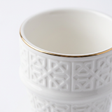 Dallah Addar 12-Piece Ceramic Cawa Cup Set White - 100ml