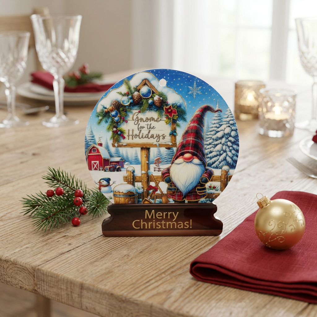 Ceramic-Coated Christmas Coaster - 20cm