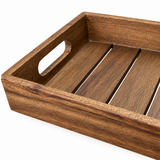Luhpar Rectangular Wooden Serving Tray with Cutout Handles - 45×30cm