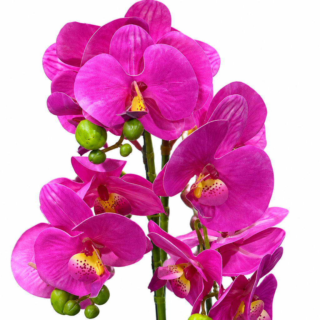Artificial Orchid Flower Plant with Ceramic Pot - 45cm