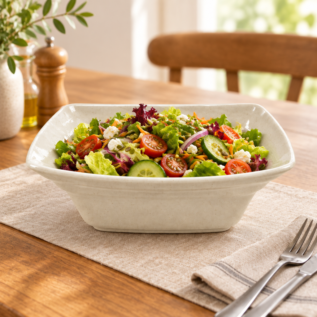 Elite Melamine Deep Bowl Cream - 10 Inch