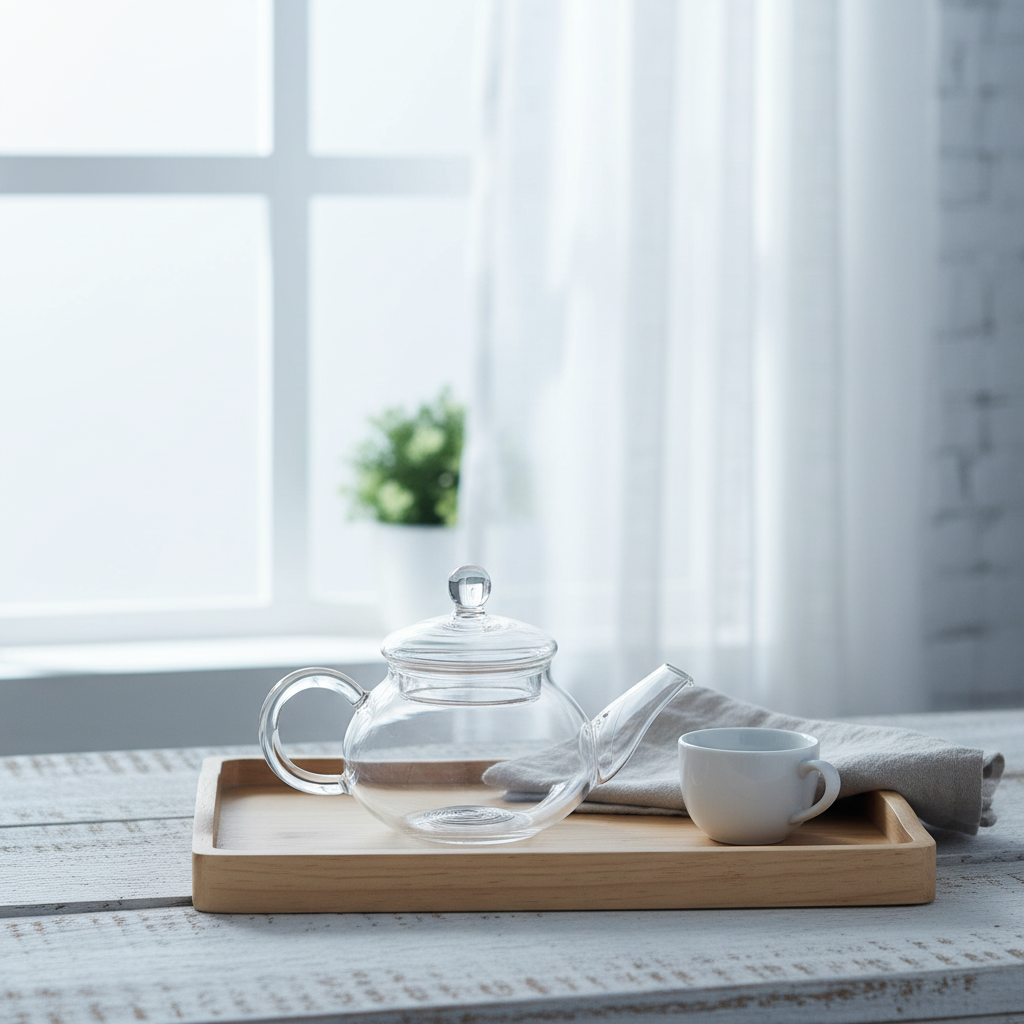 Clear Glass Tea Pot with Lid - 250ml