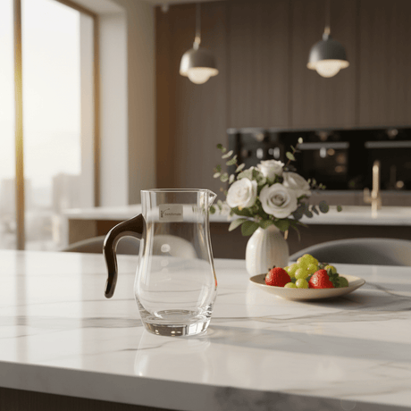 Baer Crystal Glass Beverage Dispenser with Black Handle – Compact Serving Bottle for Juice Milk & Drinks – 200 ml - Al Kabayel Discount CentreBaer Crystal Glass Beverage Dispenser with Black Handle – Compact Serving Bottle for Juice Milk & Drinks – 200 mlJugsBAERAl Kabayel Discount Centre