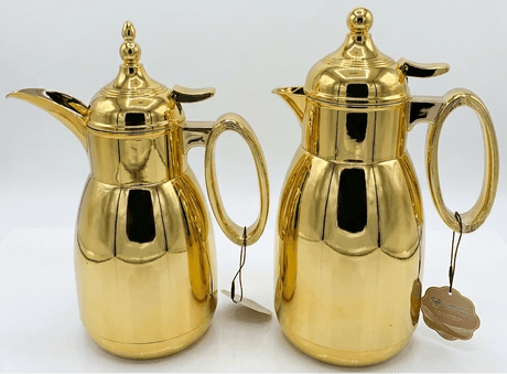 Bait Al Crystal Classic Gold Finish Elegant Vacuum Flask for Coffee, Tea & Arabic Hospitality 700ml–1L Capacity - Al Kabayel Discount CentreBait Al Crystal Classic Gold Finish Elegant Vacuum Flask for Coffee, Tea & Arabic Hospitality 700ml–1L CapacityThermosBAIT AL CRYSTALAl Kabayel Discount Centre