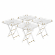 Bait Al Crystal Luxury Clear Acrylic 4 - Piece Folding Table Set with White Tubular Rail and Gold Metal Brackets Modern Home Accent Furniture 50x50x40 cm - Al Kabayel Discount CentreBait Al Crystal Luxury Clear Acrylic 4 - Piece Folding Table Set with White Tubular Rail and Gold Metal Brackets Modern Home Accent Furniture 50x50x40 cmOrganizers & AccessoriesBAIT AL CRYSTALAl Kabayel Discount Centre