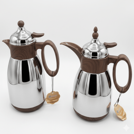 Bait Al Crystal Premium Brown & Silver Elegant Vacuum Flask for Tea & Coffee Serving 700ml–1L Capacity - Al Kabayel Discount CentreBait Al Crystal Premium Brown & Silver Elegant Vacuum Flask for Tea & Coffee Serving 700ml–1L CapacityThermosBAIT AL CRYSTALAl Kabayel Discount Centre