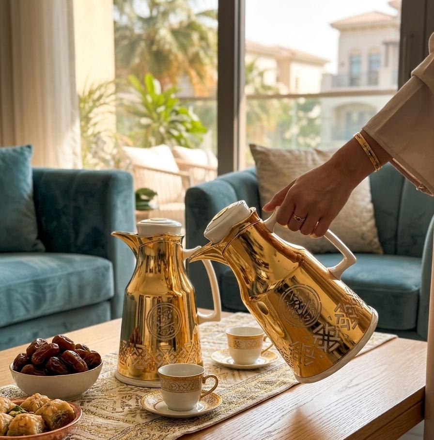 Bait Al Crystal White & Gold Arabic Style Elegant Vacuum Flask for Coffee & Tea Presentation 700ml–1L Capacity - Al Kabayel Discount CentreBait Al Crystal White & Gold Arabic Style Elegant Vacuum Flask for Coffee & Tea Presentation 700ml–1L CapacityThermosBAIT AL CRYSTALAl Kabayel Discount Centre