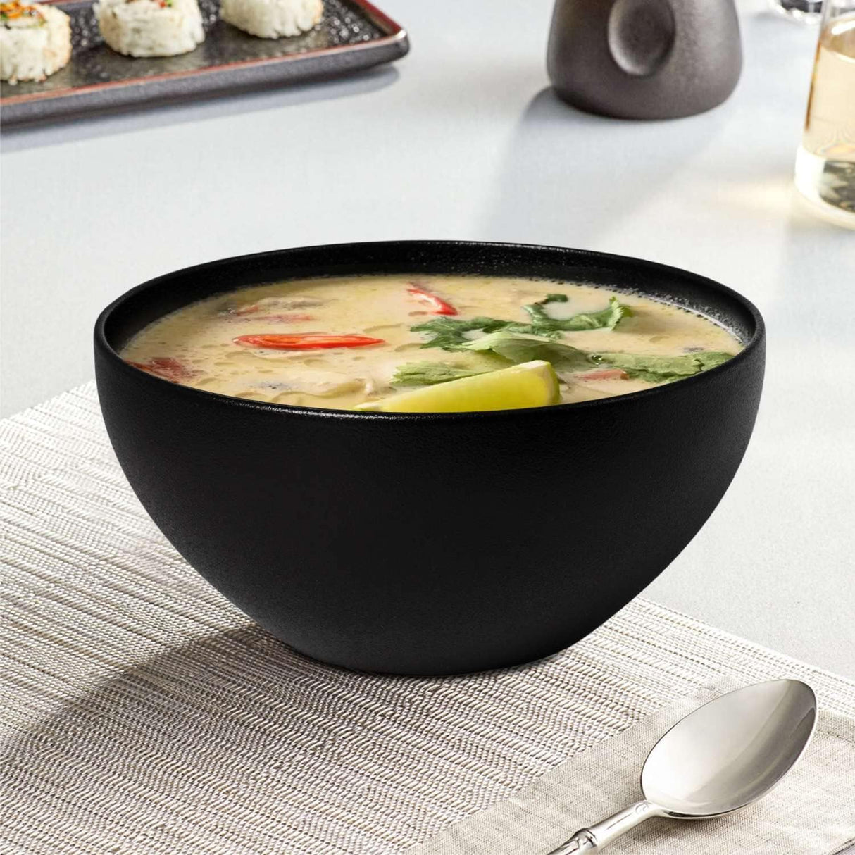 Baralee Porcelina Round Deep Coupe Bowl Suop Bowl Salad Bowl Side Bowl Dessert Bowl - 18CM - Black - Al Kabayel Discount CentreBaralee Porcelina Round Deep Coupe Bowl Suop Bowl Salad Bowl Side Bowl Dessert Bowl - 18CM - BlackBowlsBARALEEAl Kabayel Discount Centre