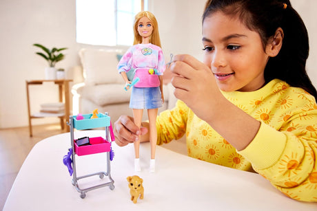 Barbie Doll with Dresser Set, 10+ Pieces, Kids Over 3+ Age, HNK95 - Al Kabayel Discount CentreBarbie Doll with Dresser Set, 10+ Pieces, Kids Over 3+ Age, HNK95Toys for girlsBARBIEAl Kabayel Discount Centre